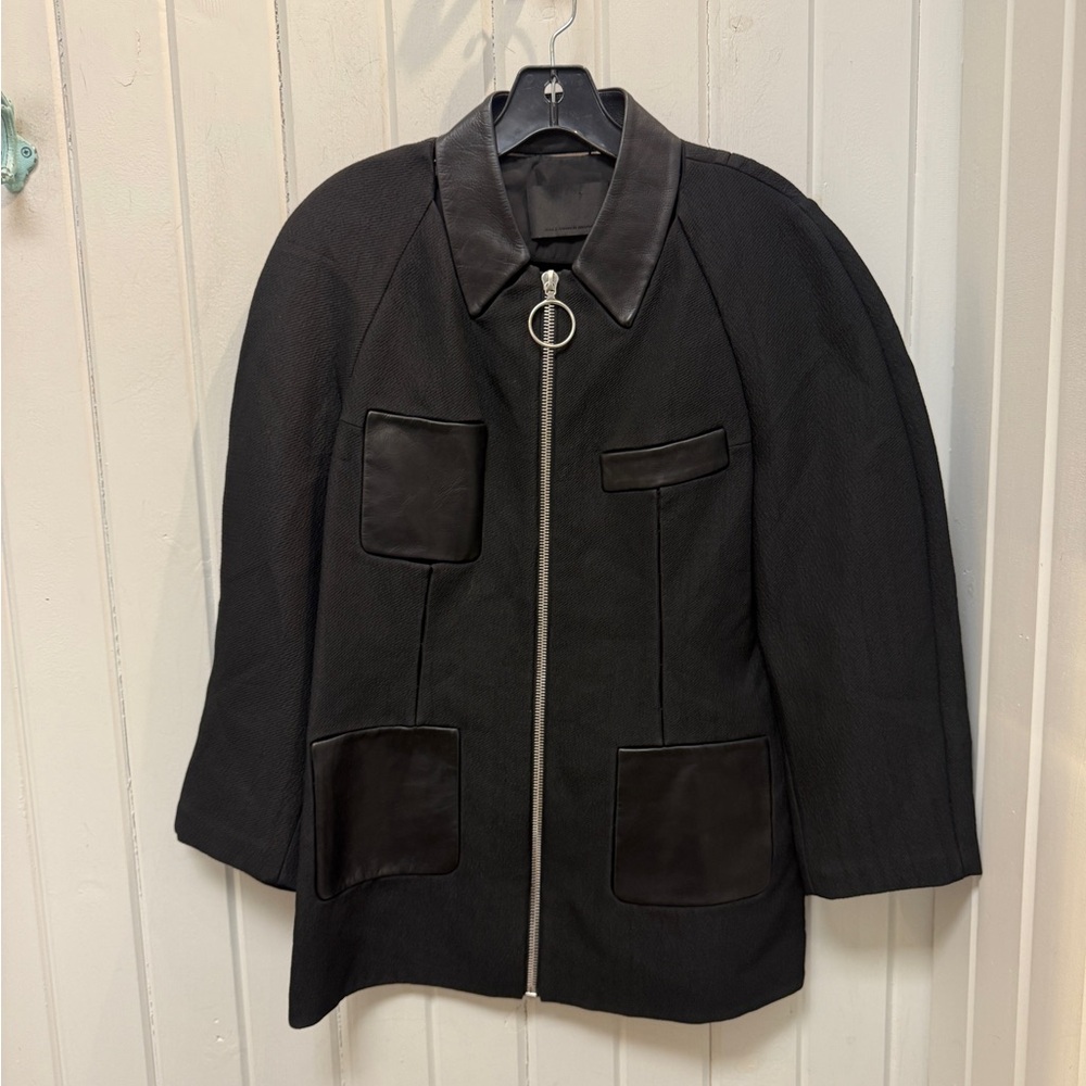 Alexander Wang Zip Up Jacket with Leather Details